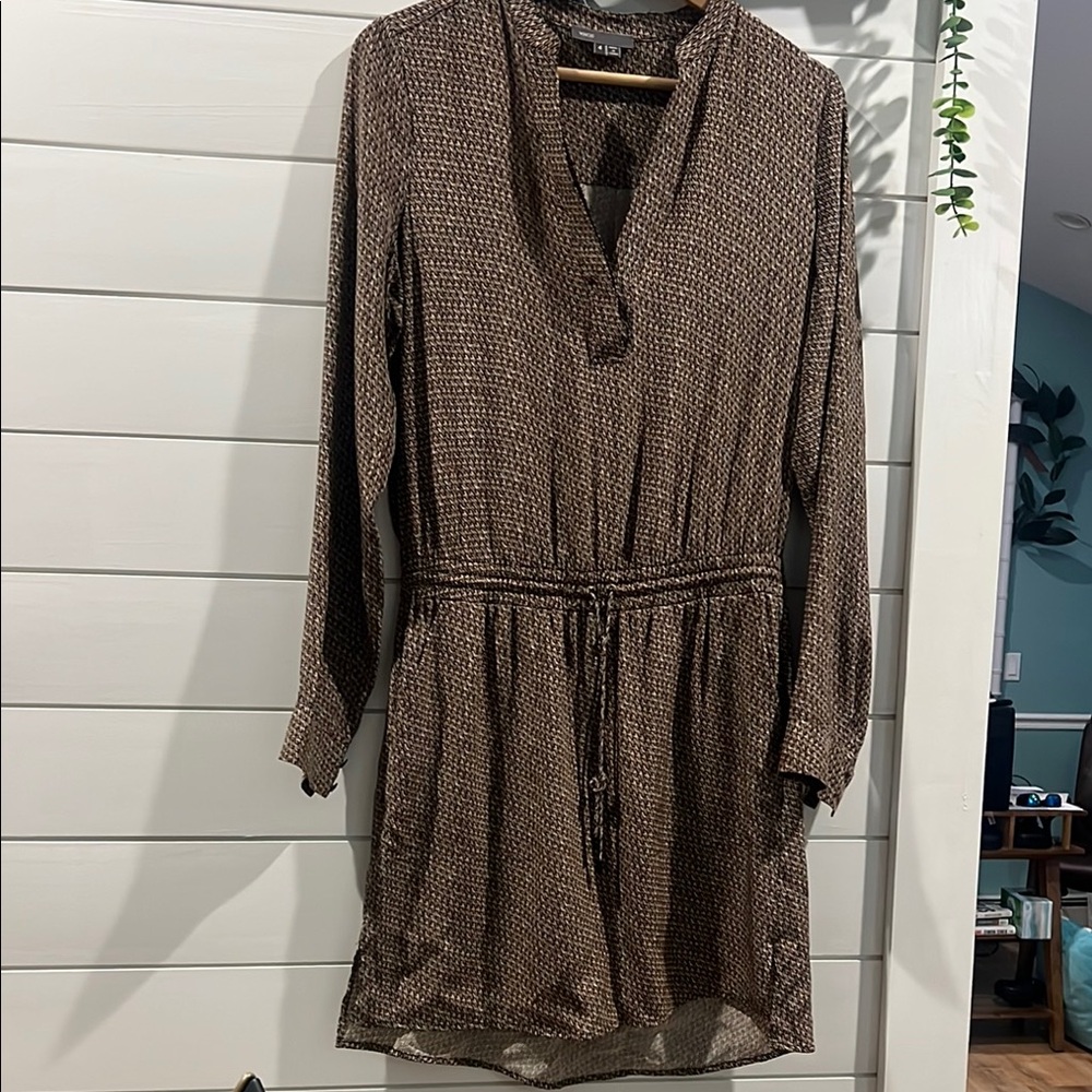 Loft Brown Patterned Dress